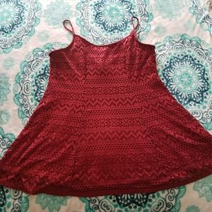 Plus Size Red Skater Mini Dress